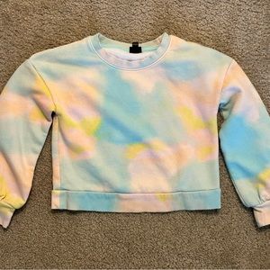 Girl’s Tie Dye Crop Top Sweatshirt M 7/8